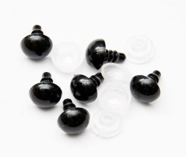 Biztonsági szem, fekete - 1cm - 1db