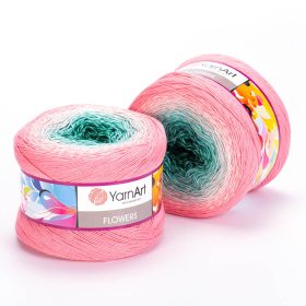 Flowers, 292 - rózsaszín-türkizkék melír