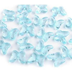 Gyöngy, pillangó - 1,5x1,8cm - 1db - kék