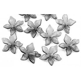 Gyöngy, virág - 2,9cm - 1db - szürke