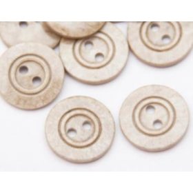 Gomb, 1,5cm - drapp - 1db