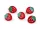 Gomb, 1,3x1,5cm - eper - 1db