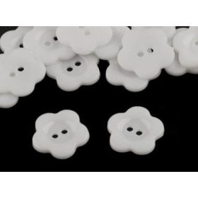 Gomb, 2,2cm - fehér - 1db