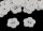 Gomb, 2,2cm - fehér - 1db