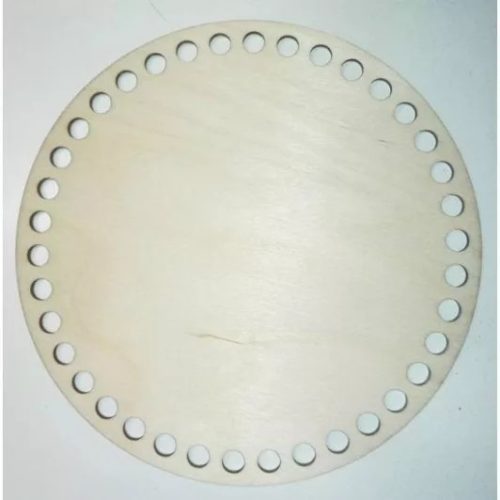 Horgolható fa alap, ovál - 20cm-es