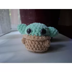 Horgolt Baby Yoda (Grogu) figura