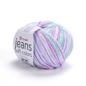   Jeans Soft Colors, 6202 - türkizkék-rózsaszín-fehér melír