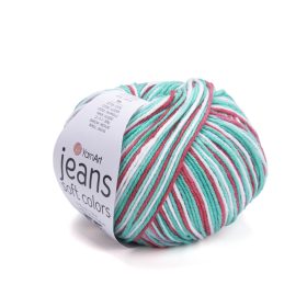 Jeans Soft Colors, 6215 - zöld-piros-fehér melír