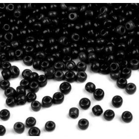 Kásagyöngy, kb. 4mm - 15g - 1050db/csomag - fekete