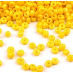 Kásagyöngy, kb. 4mm - 15g - 1050db/csomag - napsárga