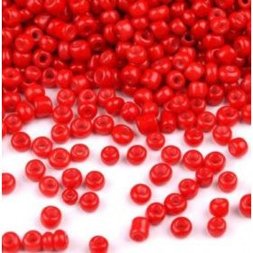 Kásagyöngy, kb. 4mm - 15g - 1050db/csomag - piros