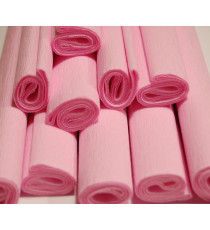 Krepp papír, 1 tekercs - 50x200cm - világos rózsaszín