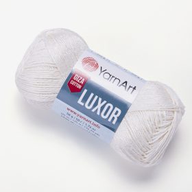 Luxor - 100% mercerizált pamut, 1201 - törtfehér
