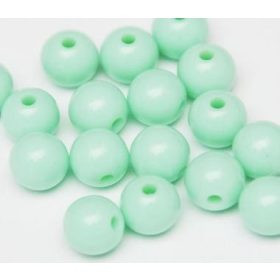 Műanyag gyöngy, 1cm - 20db - mentazöld