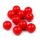 Műanyag gyöngy, 1cm - 20db - piros