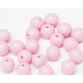 Műanyag gyöngy, 1cm - 20db - rózsaszín