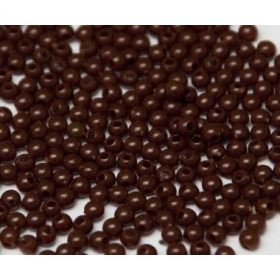Műanyag gyöngy, 3mm - kb. 400db/csomag - barna