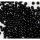 Műanyag gyöngy, 3mm - kb. 400db/csomag - fekete