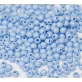 Műanyag gyöngy, 3mm - kb. 400db/csomag - kék