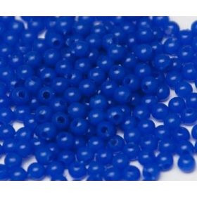 Műanyag gyöngy, 3mm - kb. 400db/csomag - királykék