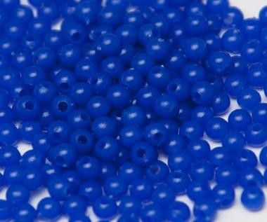 Műanyag gyöngy, 3mm - kb. 400db/csomag - királykék