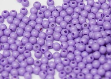 Műanyag gyöngy, 3mm - kb. 400db/csomag - orgonalila