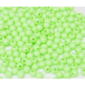 Műanyag gyöngy, 4mm - kb. 250db/csomag - almazöld