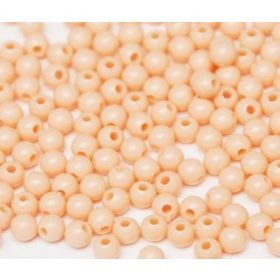 Műanyag gyöngy, 4mm - kb. 250db/csomag - barack