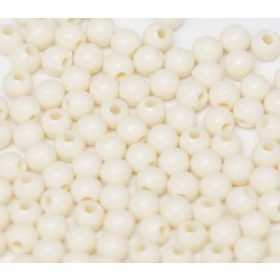 Műanyag gyöngy, 4mm - kb. 250db/csomag - drapp