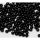 Műanyag gyöngy, 4mm - kb. 250db/csomag - fekete