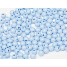 Műanyag gyöngy, 4mm - kb. 250db/csomag - kék
