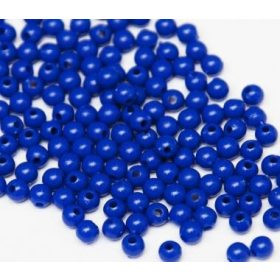 Műanyag gyöngy, 4mm - kb. 250db/csomag - királykék