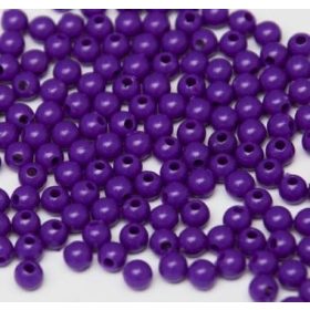 Műanyag gyöngy, 4mm - kb. 250db/csomag - püspöklila