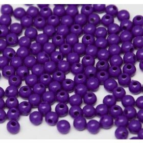 Műanyag gyöngy, 4mm - kb. 250db/csomag - püspöklila