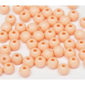 Műanyag gyöngy, 6mm - kb. 50db/csomag - barack
