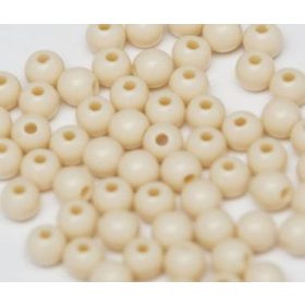 Műanyag gyöngy, 6mm - kb. 50db/csomag - drapp