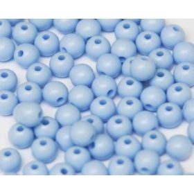 Műanyag gyöngy, 6mm - kb. 50db/csomag - kek