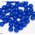 Műanyag gyöngy, 6mm - kb. 50db/csomag - királykék