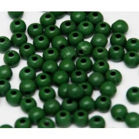 Műanyag gyöngy, 6mm - kb. 50db/csomag - zöld
