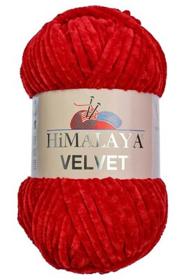 Velvet - Plüss fonal, 90018 - piros, Raktáron 2db!